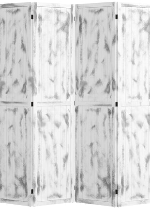 Screen Divider Room Divider Screen with Foldable Design for Indoor Bedroom Office 5.5' Rustic White