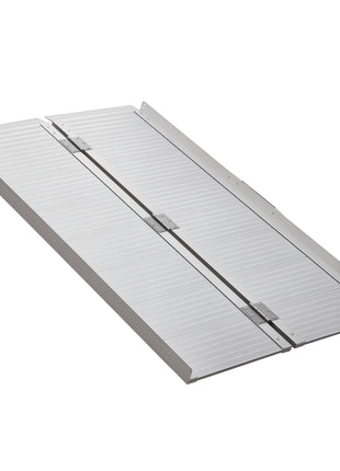 Wheelchair Ramp 4FT, FSA HSA Eligible Foldable Aluminum Threshold Ramp with Non-Slip Surface, 600lbs Weight Capacity