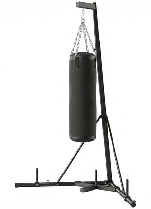 Punching Bag with Stand for Adults, 72.8"-90.9" Height Adjustable Freestanding Boxing Stand with Canvas Sandbag, Black