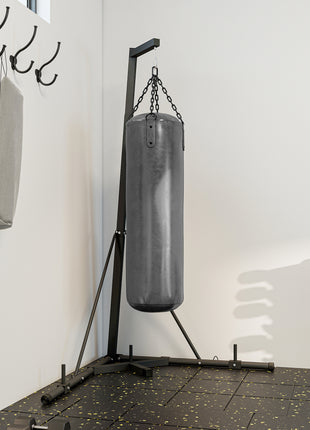 Foldable Punch Bag Stand, Height Adjustable Heavy Bag Stand with Weighted Base, Free Standing for Home Gym, Stand Only