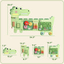 Busy Board Panels Wall-Mounted Montessori Sensory Toys Sensory Wall MDF 87 x 52 x 5.5 cm Dinosaur, Green