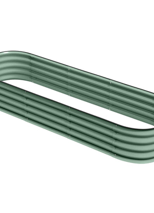 6.4' x 2' x 1' Galvanized Raised Garden Bed Kit, Metal Planter Box with Safety Edging, Green