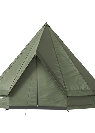 Teepee Tent Waterproof Camping Tent with Stove Jack for 4-6 People for Outdoor Camping Hiking Army Green