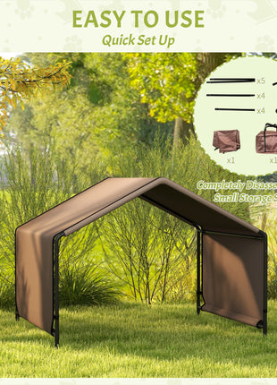Portable Dog Tent Water Resistant for Outdoor Shade Protection, Brown