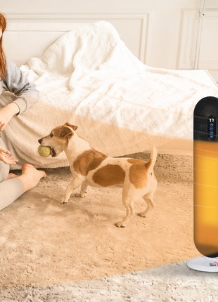 Oscillating Ceramic Tower Indoor Space Heater for Home, Adjustable Thermostat, 24H Timer & Remote Control