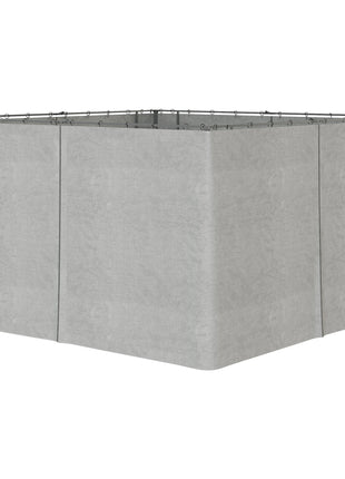 9.84' x 13.1' Gazebo Sidewall Set with Hooks/C-Rings, Light Gray