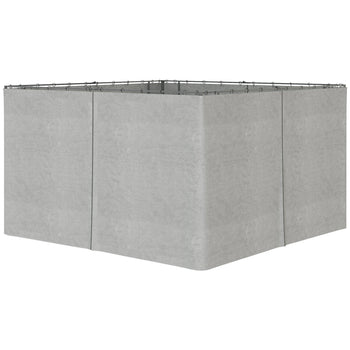 9.84' x 13.1' Gazebo Sidewall Set with Hooks/C-Rings, Light Gray
