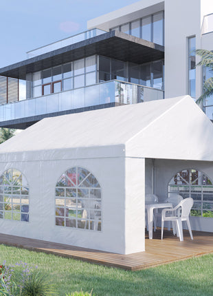 13 x 16.5 ft Heavy Duty Party Tent Outdoor Gazebo Wedding Tent Event Shelter Carport BBQ with Removable Sidewalls & Windows, Outside Waterproof Canopy for Parties, White