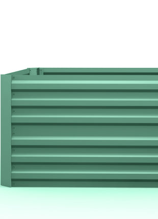 Galvanized Raised Garden Bed, Steel Outdoor Planters with Reinforced Rods, 71" x 36" x 23", Light Green