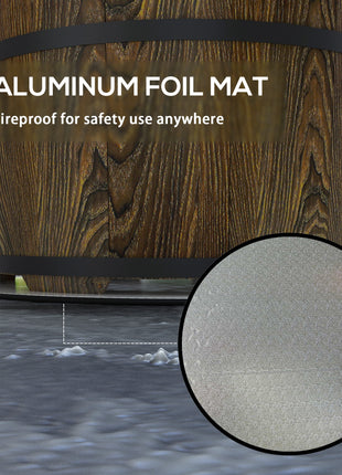 Smokeless Fire Pit, Portable Camping Bonfire Stove with Mat for Backyard, Patio, Picnic, Magnesium Oxide, Brown