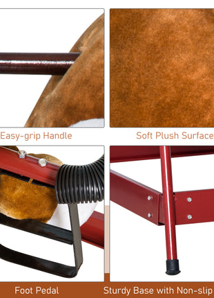 Kids Spring Rocking Horse Rodeo Bull Style with Realistic Sounds for Children over 3 Years Old