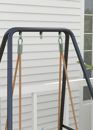 A-Shaped Hammock Chair Stand, Heavy Duty Swing Stand for Indoor & Outdoor Use, Max 330 lbs., Black
