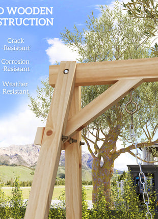 770lbs Porch Swing Frame, Heavy Duty A-Frame Hanging Chair Stand Only with Reinforced Bars for Porch, Garden, Backyard