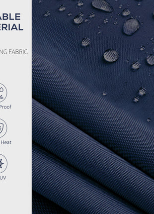 10' x 8' Retractable Awning, 280gsm UV Resistant Sunshade Shelter for Deck, Balcony, Yard, Blue