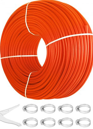 1000Ft PEX Tubing Pipe 1/2" PEX Tubing Oxygen Barrier Radiant Floor PEX Pipe Radiant Heat Floor Heating Plumbing Cold and Hot Water Tubing