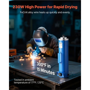 Portable Welding Rod Oven, 10LBS Capacity Electrodes Drying Oven 230W 120V, 86? to 302? Adjustable Welding Rods Dryer for 18-inch Stick Electrodes - with Easy-to-Carry Side Handle
