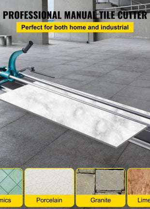 Manual Tile Cutter 48"/1200mm Cutting Machine w/ Laser Guide for Ceramic