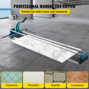 Manual Tile Cutter 48"/1200mm Cutting Machine w/ Laser Guide for Ceramic