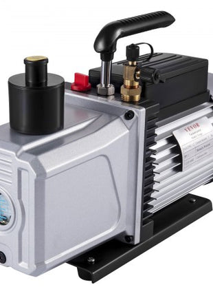 Vacuum Pump 12CFM 1 HP Single Stage Air Conditioning Vacuum Pump 110V 5PA Ultimate Vacuum Refrigerant HVAC Air Tool Rotary Vane Vacuum Pump for Automobile Vacuum Evacuation (1-Stage, 12CFM)