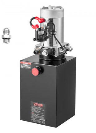 13 Quart Hydraulic Power Unit, Single Acting Dump Trailer Pump, 3200 PSI Max Relief Pressure & 0.91 GPM Flow Rate, DC 12V Hydraulic Pump with Metal Reservoir for Dump Trailer Car Lifting
