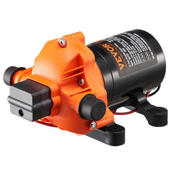 12V Diaphragm Pump, 3 GPM (11.36 L/min), 3-Chamber 12 Volt DC Water Pump with Automatic Pressure Switch 40-100 PSI Adjustable, 50 PSI, 1/2'' MNPT Port, for RV Yacht Food Truck Camper Marine