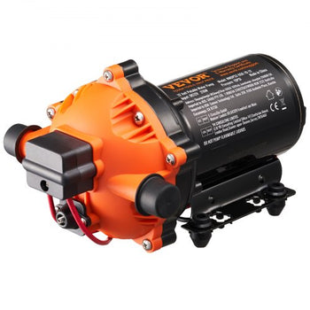 12V Diaphragm Pump, 5 GPM (18.93 L/min), 5-Chamber 12V DC Water Pump with Automatic Pressure Switch 40-100 PSI Adjustable, 1/2'' MNPT Port, for Agricultural Irrigation Construction Site Drainage