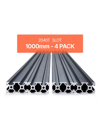 4PCS 39.4 in (1000mm) T Slot 2040 Aluminum Extrusion Profile, European Standard Anodized Linear Rail, High-Strength Extruded Aluminum Rail for 3D Printer, CNC Machine DIY, Laser Engraving, Black