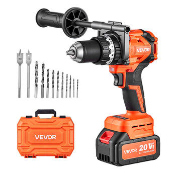 Hammer Drill 20V 1/2 in 24000 IPM Brushless Cordless Impact Drill Kit, for Drilling Wood Metal Screw Driving, 4000 mAh Lithium-Ion Battery Pack and Charger, with All-Metal Chuck, Compact Design