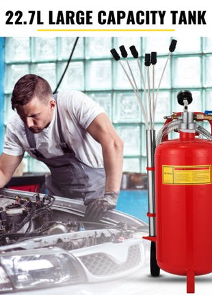 5 Gallon Portable Air Pneumatic Waste Oil Garage Extractor Drain Tank