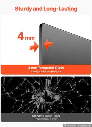 Glass Dry Erase Board 2 Pack 35.4 x 23.6 in Black Magnetic Whiteboard, Wall-Mounted, Frameless, Thick Tempered Glass, with Markers, Magnets and Eraser, for Office, School Classroom, Home Study