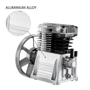 Air Compressor Pump, 3HP 11.8CFM, Industrial Compressor Head Pump Motor, 1300RPM High-Spped Single Stage Twin Cylinder Aluminum Air Compressor Head Piston Style Splash Lubrication Pump