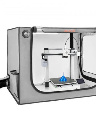 3D Printer Enclosure with Ventilation, Dustproof Waterproof Large Size 600D Oxford Cloth 3D Printer Tent, Constant Temperature Protective Case with LED, Designed for Bambu Lab A1 Combo, Grey