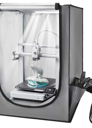3D Printer Enclosure with Ventilation, Dustproof Waterproof Oxford Cloth Resin 3D Printer Tent, Constant Temperature Protective Case with LED, Compatible with Photon Mono/Mars 3, FDM/LCD Printer