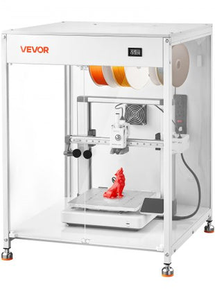 3D Printer Enclosure with Ventilation, Dustproof Waterproof Transparent Acrylic 3D Printer Tent, Constant Temperature Protective Case with LED, Compatible with Bambu Lab, Ender, Neptune, Kobra