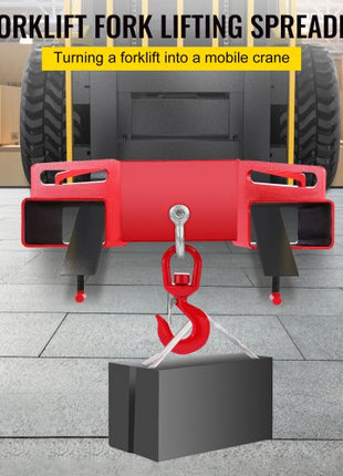 3 Tonne Large Forklift Lifting Hook Attachment 3000kg Telehandler Crane Jib Test Cert