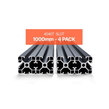 4PCS 39.4 in (1000mm) T Slot 4040 Aluminum Extrusion Profile, European Standard Anodized Linear Rail, High-Strength Extruded Aluminum Rail for 3D Printer, CNC Machine DIY, Laser Engraving, Black