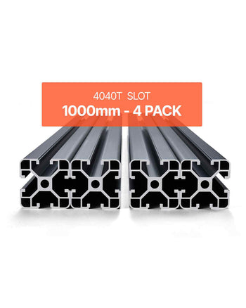 4PCS 39.4 in (1000mm) T Slot 4040 Aluminum Extrusion Profile, European Standard Anodized Linear Rail, High-Strength Extruded Aluminum Rail for 3D Printer, CNC Machine DIY, Laser Engraving, Black