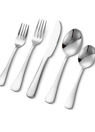 30-Piece Silverware Set, Food-Grade Stainless Steel Flatware Utensils, Mirror Finished Cutlery Set, Dishwasher Safe Eating Tableware for Kitchen Home, Service for 6, Include Knife Fork Spoon