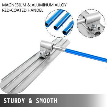 Bull Float Magnesium Concrete Float 48 x 8\" Round End Concrete Float Tool Cement Tool Bull Concrete Kit Bull Float with 4 Float Handle Bull Float Bracket Concrete Tools Finishing Bull Float