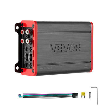 4 Channel Car Audio Amplifier 2 Ohm Stable Bridgeable Class D Full Range Amp Max Power 4 x 120W @ 4 Ohm / 4 x 200W @ 2 Ohm for Car SUV Truck Off-Road
