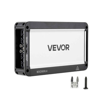 4 Channel Car Audio Amplifier 2 Ohm Stable Bridgeable Class D Full Range Amp Max Power 4 x 420W @ 4 Ohm / 4 x 600W @ 2 Ohm for Car SUV Truck Off-Road