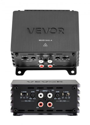 4 Channel Car Audio Amplifier 2 Ohm Stable Bridgeable Class D Full Range Amp Max Power 4 x 110W @ 4 Ohm / 4 x 160W @ 2 Ohm for Car SUV Truck Off-Road