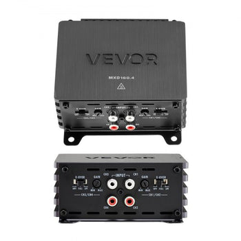 4 Channel Car Audio Amplifier 2 Ohm Stable Bridgeable Class D Full Range Amp Max Power 4 x 110W @ 4 Ohm / 4 x 160W @ 2 Ohm for Car SUV Truck Off-Road