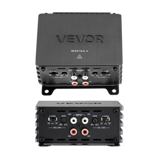 4 Channel Car Audio Amplifier 2 Ohm Stable Bridgeable Class D Full Range Amp Max Power 4 x 110W @ 4 Ohm / 4 x 160W @ 2 Ohm for Car SUV Truck Off-Road