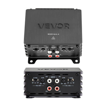 4 Channel Car Audio Amplifier 2 Ohm Stable Bridgeable Class D Full Range Amp Max Power 4 x 110W @ 4 Ohm / 4 x 160W @ 2 Ohm for Car SUV Truck Off-Road