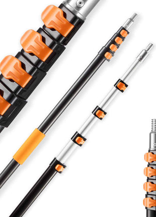 Telescopic Extension Pole, 4.66-19 FT Multi-Purpose Extendable Pole, Sturdy Aluminum Alloy Paint Pole Extension with Flip-Lock Design, High Reach Roller Stick for Painting, Dusting and Cleaning