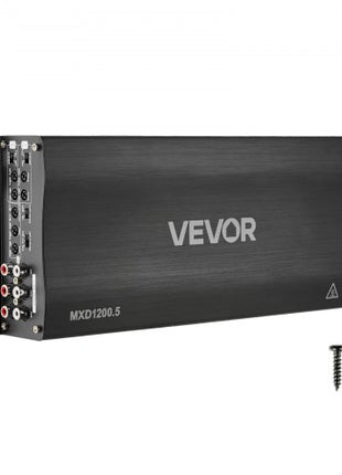 Car Audio Amplifier, 5-Channel Bridgeable Car Amplifier, Multichannel Class D Stereo Amp, Max. 4 x 100W at 4 Ohms / 4 x 200W at 2 Ohms + 1 x 1000W at 2 Ohms / 1 x 500W at 4 Ohms, for Vehicles