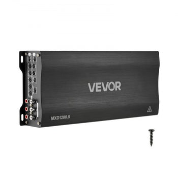 Car Audio Amplifier, 5-Channel Bridgeable Car Amplifier, Multichannel Class D Stereo Amp, Max. 4 x 100W at 4 Ohms / 4 x 200W at 2 Ohms + 1 x 1000W at 2 Ohms / 1 x 500W at 4 Ohms, for Vehicles