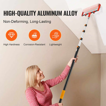 Telescoping Pole, 6 to 24 FT Pole, Extension Multi-Purpose Pole, Sturdy Aluminum Alloy Paint Extendable Pole with Flip-Lock Design, Telescopic Pole for Painting, Dusting and Cleaning