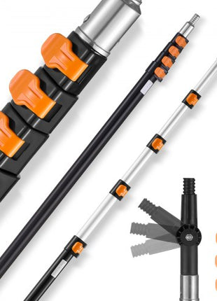 Telescoping Pole, 7 to 30 FT Pole, Extension Multi-Purpose Pole, Sturdy Aluminum Alloy Paint Extendable Pole with Flip-Lock Design, Telescopic Pole for Painting, Dusting and Cleaning